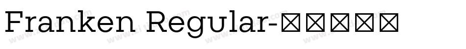 Franken Regular字体转换